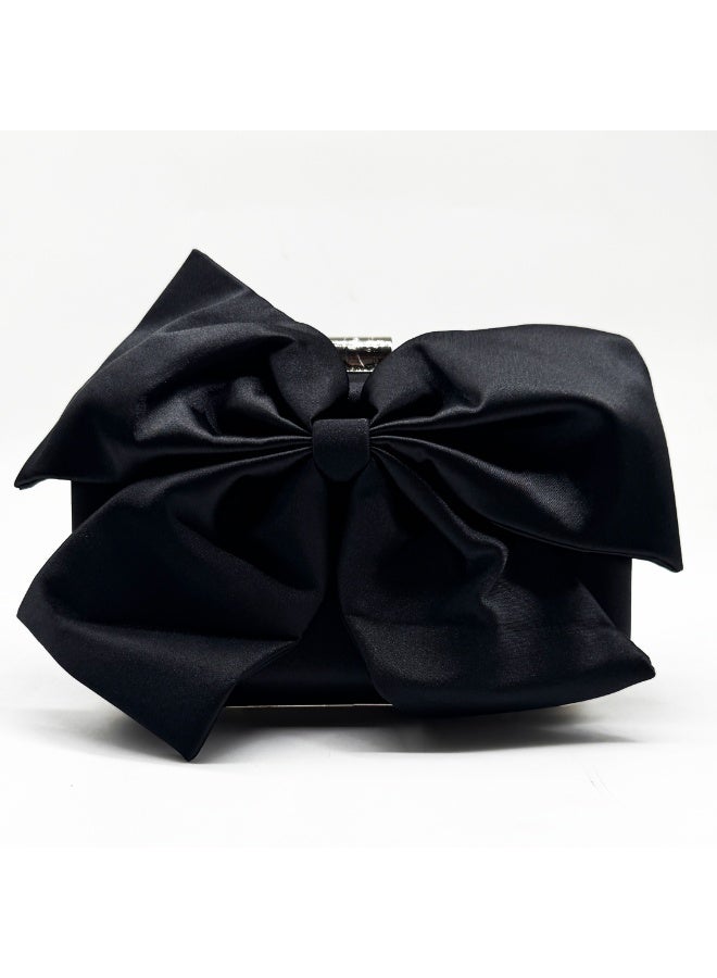 She satin bow Clutch - Image 1